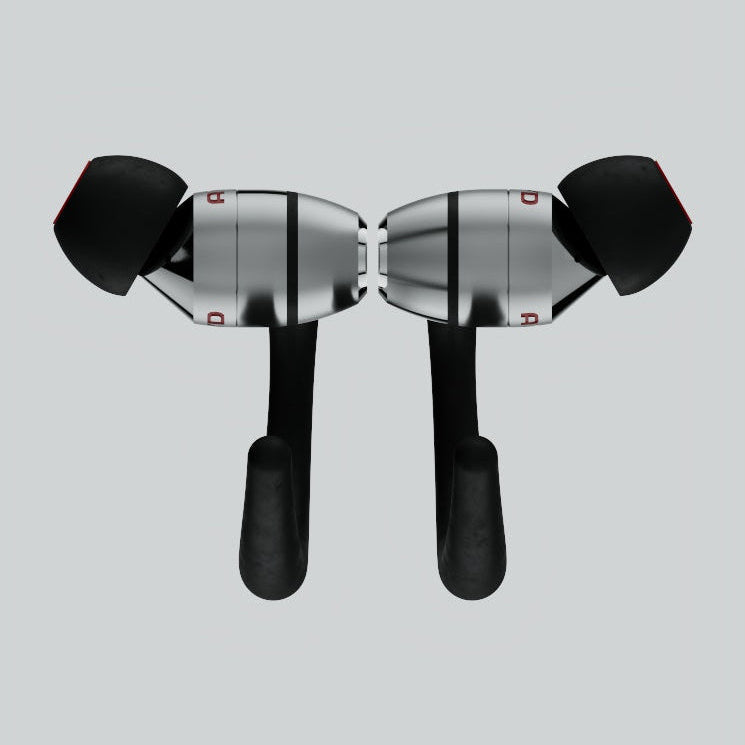 Close-up of a futuristic Atomic Floyd SuperDarts Wireless