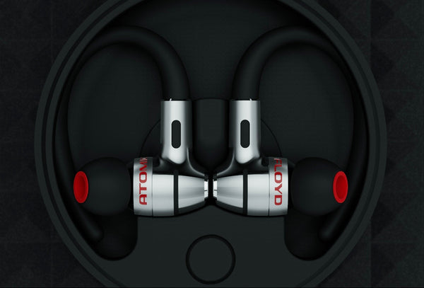 Close-up of a futuristic Atomic Floyd SuperDarts Wireless