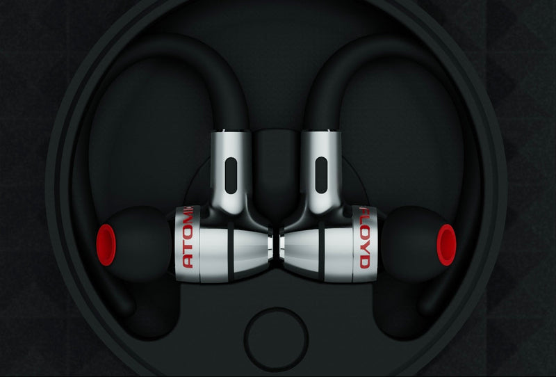 Close-up of a futuristic Atomic Floyd SuperDarts Wireless